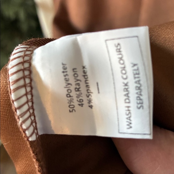 Wiholl sz S Brown Sweatshirt Dress nwt soft buttery feel with pockets - Picture 7 of 7